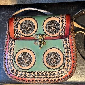 Hard Leather Bag - Cozumel, Mexico